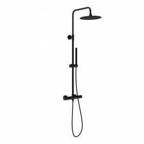 Colonne de douche avec mitigeur thermostatique noire mate Aquaduct SCHÜTTE