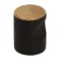 Bouton de meuble en bois à encoche CS 22671 - Noir et bois verni