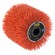 Brosse fils nylon rouge pour rénovateur - grain 60