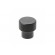 Bouton de meuble en aluminium Structure - noir mat - diamètre 22 mm