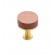 Poignée de meuble bouton en laiton et bois - Qupon - diamètre 30 mm