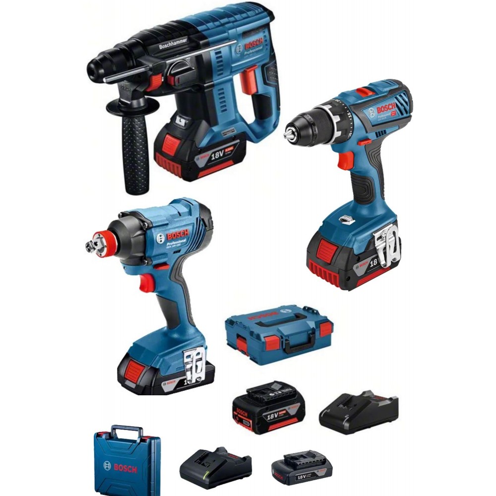 Pack 3 machines 18V ProCore GSR/GDX/GBH + 3x4,0Ah L-BOXX - 0615990M0V ...