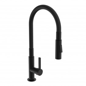 Mitigeur de cuisine noir mat avec flexible soft-touch GLASGOW SCHÜTTE