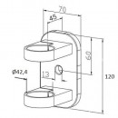 schema Support mural pour poteau garde-corps rond diamètre 42,4 mm .jpg Design Production