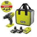 Perceuse à percussion 18V ONE+™ + 2x2Ah - R18PD3-220S RYOBI