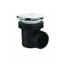 Bonde de douche Ø60 mm - sortie horizontale - capot chromé Ø90 VALENTIN