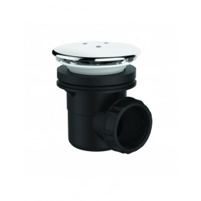 Bonde de douche Ø60 mm - sortie horizontale - capot chromé Ø90 VALENTIN