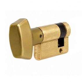 Cylindre simple de sûreté à bouton en laiton nickelé B30 x 10 mm - Série TE-5 TESA Sécurité