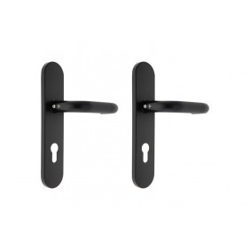 Poignées de porte sur plaques - pour serrure d'urgence - CF 5000 noir TESA Sécurité