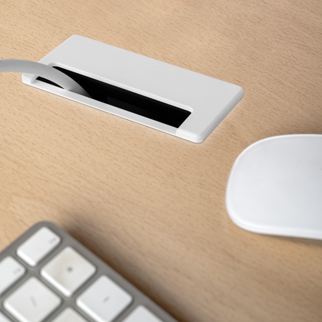 Passe-câble rectangulaire - bureau - blanc - lot de 5 - Plasquare 1 - Bricozor 4.jpeg EMUCA