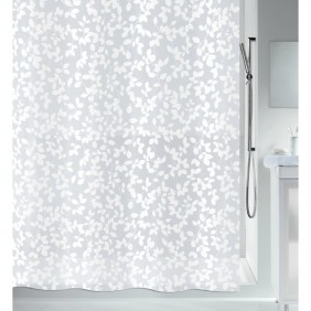 Rideau de douche - 180 x 200 cm - Blanc - Polyester - Blatt SPIRELLA