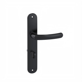 Ensemble sur grandes plaques entraxe 195 mm Budget - Onyx noir mat - condamnation VACHETTE ASSA ABLOY