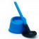 Brosse WC silicone avec picots - 100% hygiénique - bleu azur