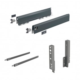 Kit tiroir tringles ArciTech - côtés H94 mm - pour dos H186 mm HETTICH