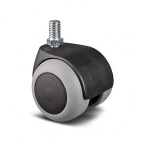 Roulette pivotante pour tables et bureaux avec tige filetée 10x15 mm TENTE