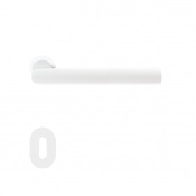 Poignées de porte sur mini-rosace ronde série ER 28M Rhodos - blanc KARCHER DESIGN