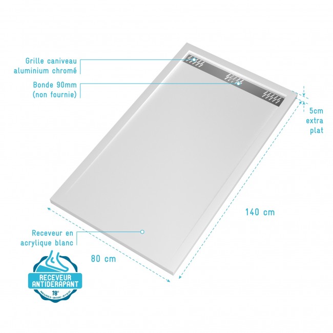 schema-receveur-de-douche-extra-plat-blanc-80x140cm-avec-caniveau-pure-2-aurlane.jpg AURLANE