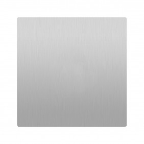 Paire de rosaces affleurantes carrées en inox satiné - série EZ180Q - borgne KARCHER DESIGN