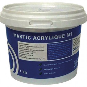 Pot de mastic acrylique M1 pour réseaux rigides de ventilation acier AXELAIR