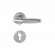 Poignées de porte sur rosaces rondes Verona - aluminium finition inox
