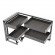 Chariot d'angle extractible pour meuble de cuisine anthracite Harmony