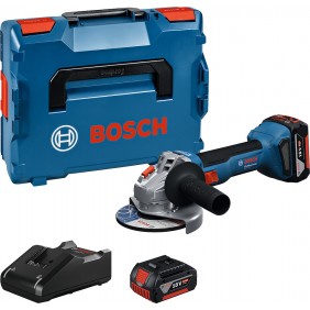 Meuleuse 18V - Diamètre 125mm - GWS 18V-8 2x4Ah- 06019N9002 BOSCH