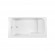 Baignoire bain douche 160x85cm avec pieds réglables et vidage - Malice