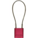 Cadenas de consignation - câble inox gaîné - corps Titalium ABUS