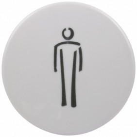 Pictogramme adhésif en porcelaine de Limoges - diamètre 80 mm 