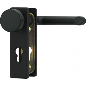Poignée de porte double - compatible porte coupe-feu - noire - KFG ABUS