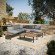 Salon de jardin d'angle en alu et bois RIVOLI - Gris - 5 places
