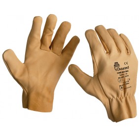 Gants cuir de bovin hydrofuge 1559 BH BEI - 10 paires GUYARD