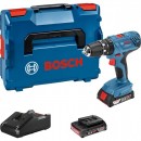 Perceuse visseuse GSR 18V-21 + 2 batteries (2+4Ah) + 1 chargeur + L-Boxx BOSCH