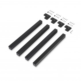 Pieds de table modernes - en acier - carré 50x50mm - noir - par 4 EMUCA