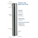 Schéma Tubage rigide inox 304 - simple paroi TEN