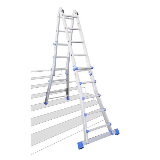 Échelle pliante articulée télescopique Multiscopic 2exemple.jpg TUBESCA