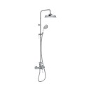 Colonne de douche style rétro - tête Ø22 cm - chromé - Louise JACOB DELAFON