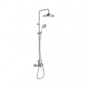 Colonne de douche style rétro - tête Ø22 cm - chromé - Louise JACOB DELAFON
