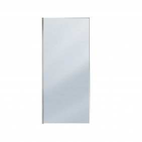 Paroi de douche fixe Parma 2 - verre fumé - 90 cm AURLANE