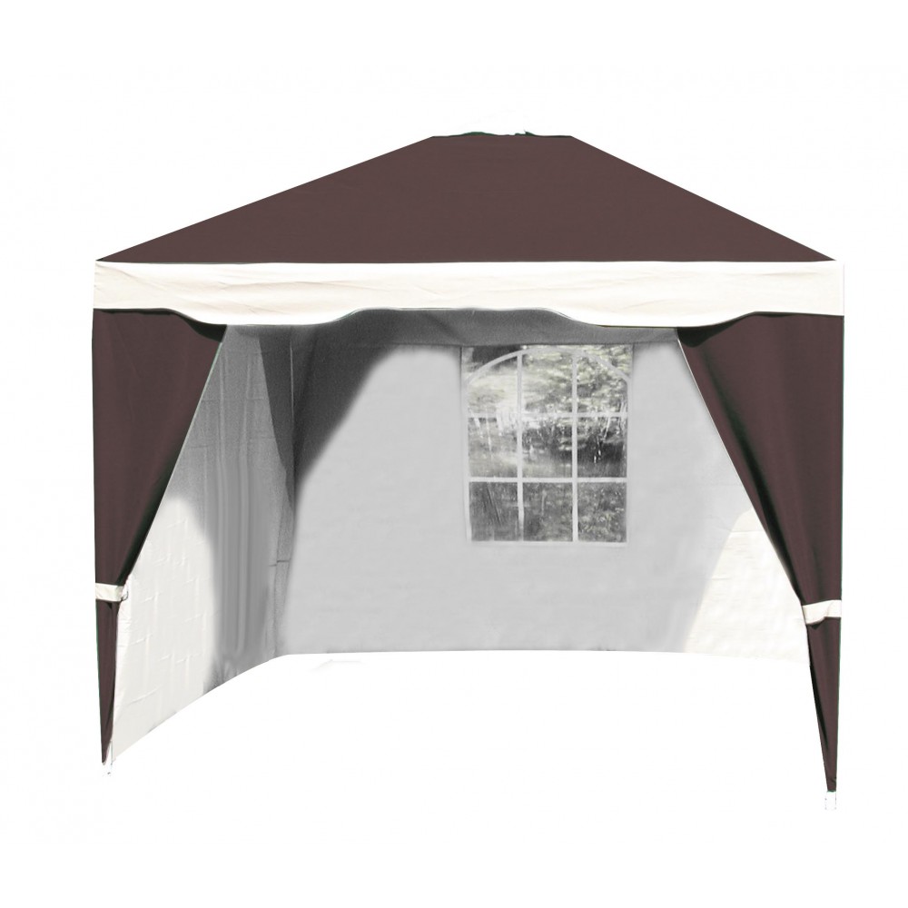 tonnelle de jardin crue et chocolat en acier 3x3m avec rideaux luxury dream garden - Tonnelle De Jardin tonnelle de jardin crue et chocolat en acier 3x3m avec rideaux luxury dream garden - Tonnelle De Jardin