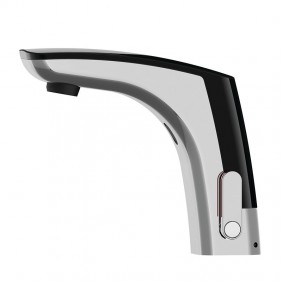 Mitigeur de lavabo sans contact sur pile - chromé et noir - Nova PRESTO