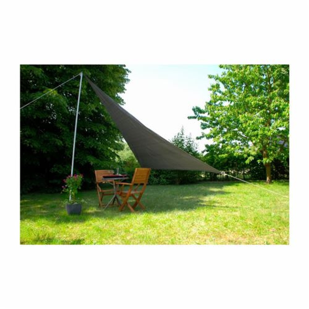 Voile d'ombrage triangle TAMPA gris - 360x360x360cm + accessoires ...