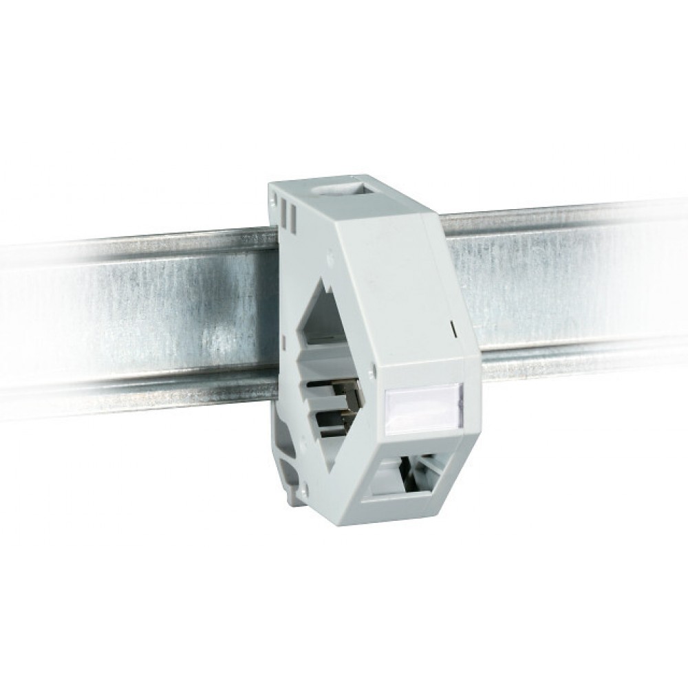 Support DIN pour RJ45 Keystone - 1 port Genesia | Bricozor
