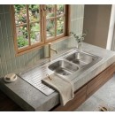 Évier à poser - inox 120 x 60 cm - 2 cuves + 1 égouttoir FRANKE - Moyenne - Petite.jpeg FRANKE