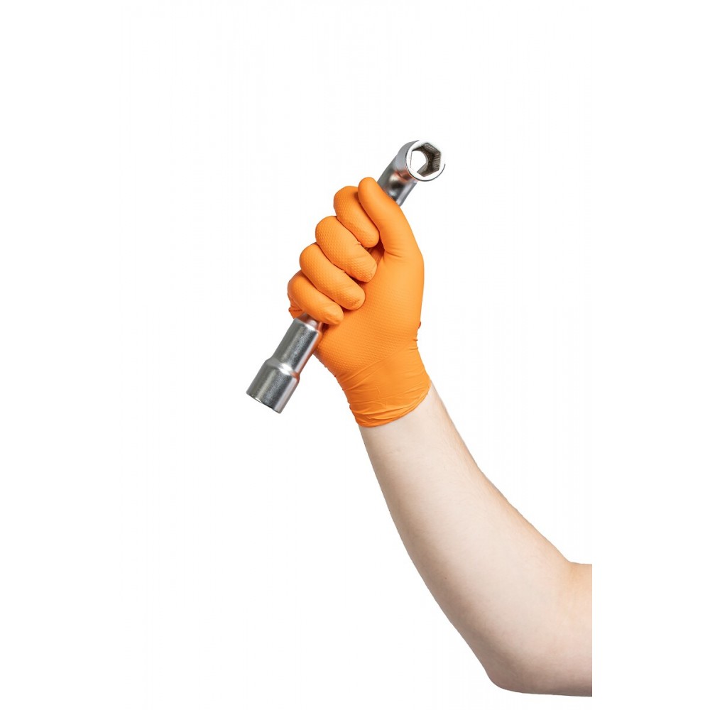 Ultra Orange - Seau gant nitrile jetable orange texturés résistant - GMI -  Shop