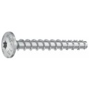 Vis béton acier zingué blanc tête ronde large MULTI-MONTI Plus HECO