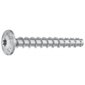 Vis béton acier zingué blanc tête ronde large MULTI-MONTI Plus HECO