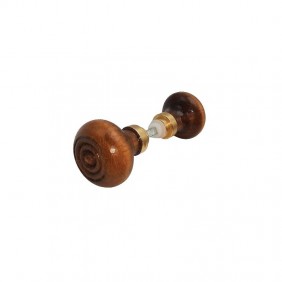 Boutons doubles ronds rustiques - bois et laiton DUBOIS INDUSTRIES