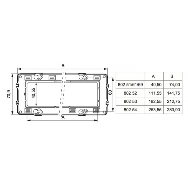 support à vis Batibox LEGRAND