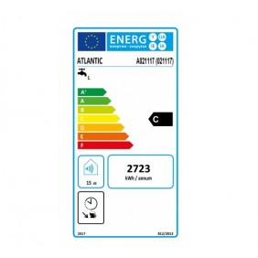 Chauffe-eau blindé anode magnésium pose murale verticale - 200 litres ATLANTIC